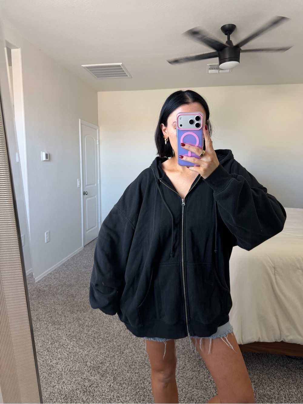 Black zip up jacket